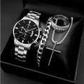 Men's Temperament Business Watch All-match Cross Steel Belt