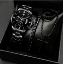 Men's Temperament Business Watch All-match Cross Steel Belt