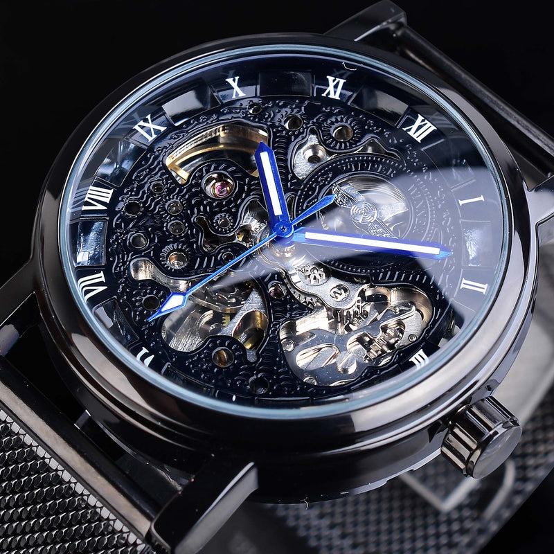 Hollow men's mechanical watch