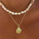 Simple Metal Shell Pendant Temperament Wild Design Conch Clavicle Chain