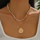 Simple Metal Shell Pendant Temperament Wild Design Conch Clavicle Chain
