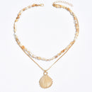 Simple Metal Shell Pendant Temperament Wild Design Conch Clavicle Chain